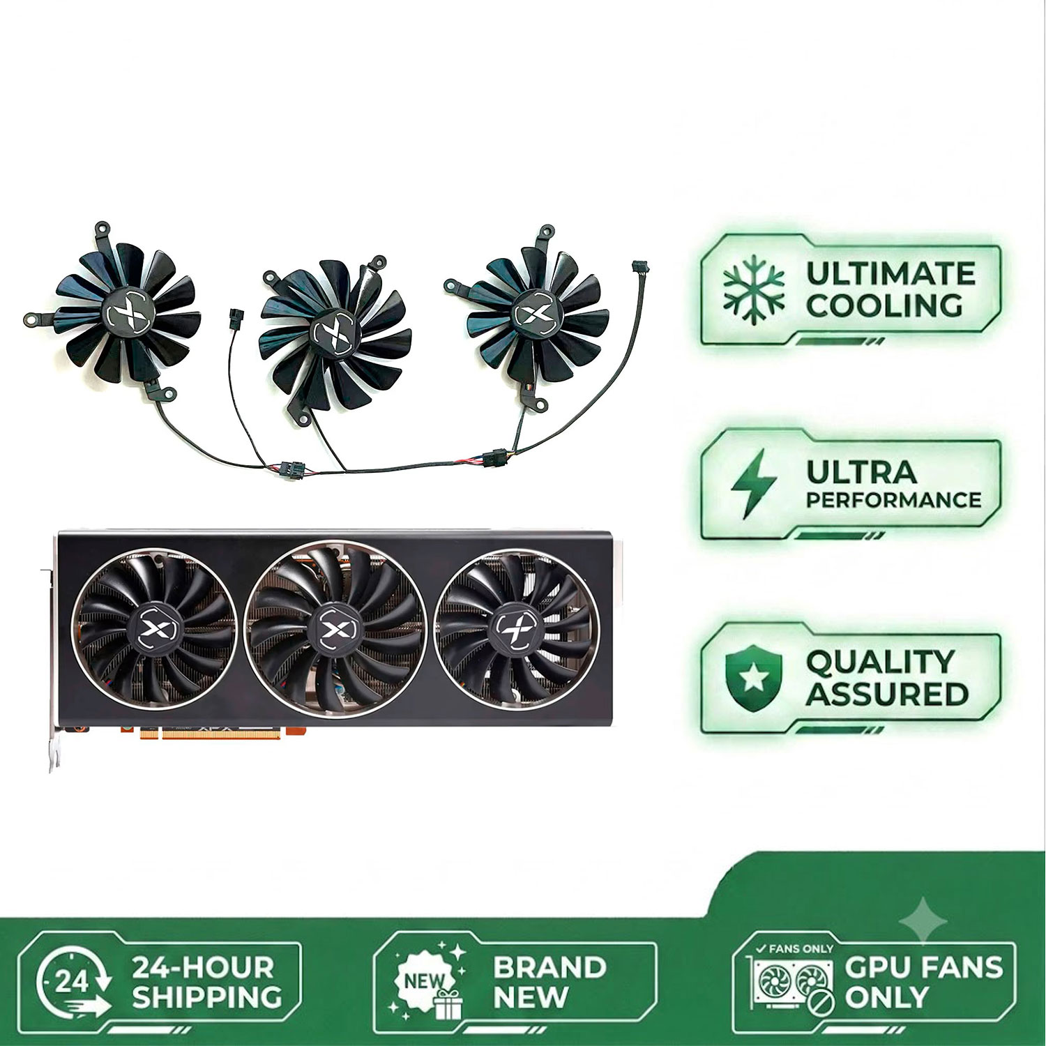 Rx 6700 Xt 12Gb Graphics Card - 새 DIY GPU 팬, 4핀, 95mm/85mm,